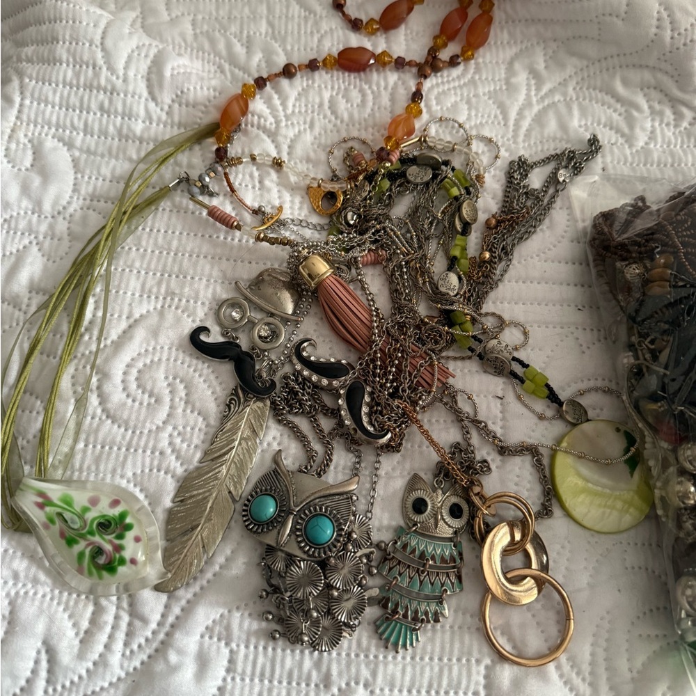 Jewelry Grab Bag - mixed lot of necklaces, earrings, and bracelets